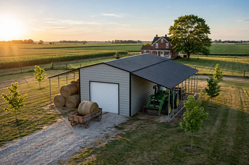Illustrative Classic Metal Barns