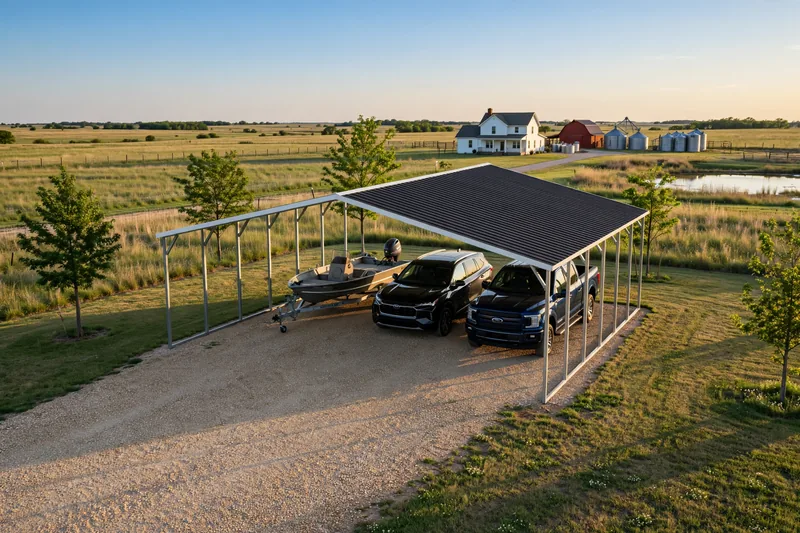 Illustrative Triple-Wide Carports