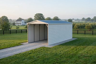 12 × 30 boat cover with closed back: computer render