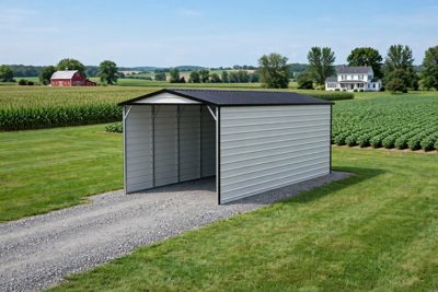 12 × 30 boat cover with closed back: computer render