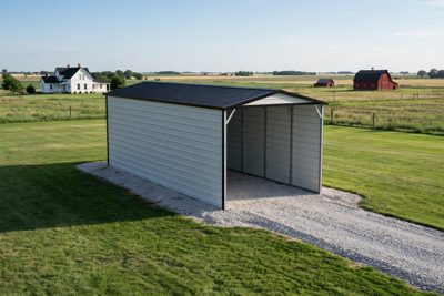 12 × 30 boat cover with closed back: computer render