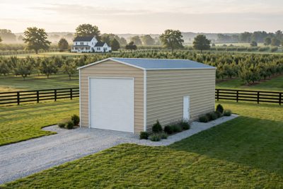 18 × 40 RV garage: computer render