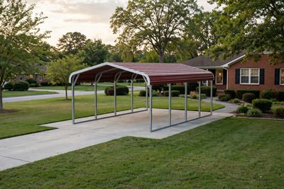 12 × 20 one-car carport: computer render