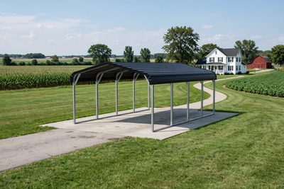 12 × 20 one-car carport: computer render