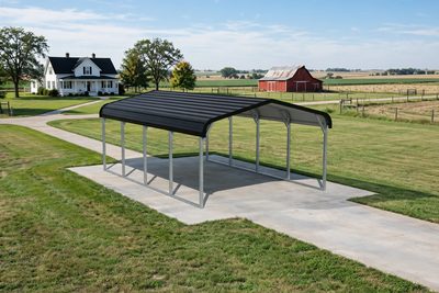 12 × 20 one-car carport: computer render