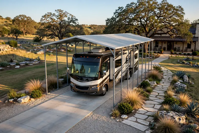 18 × 45 large RV cover: computer render
