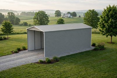 18 × 45 RV port with closed sides: computer render