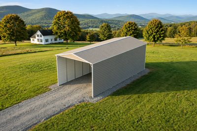 18 × 45 RV port with closed sides: computer render
