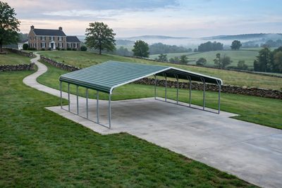 30 × 25 three-car carport: computer render